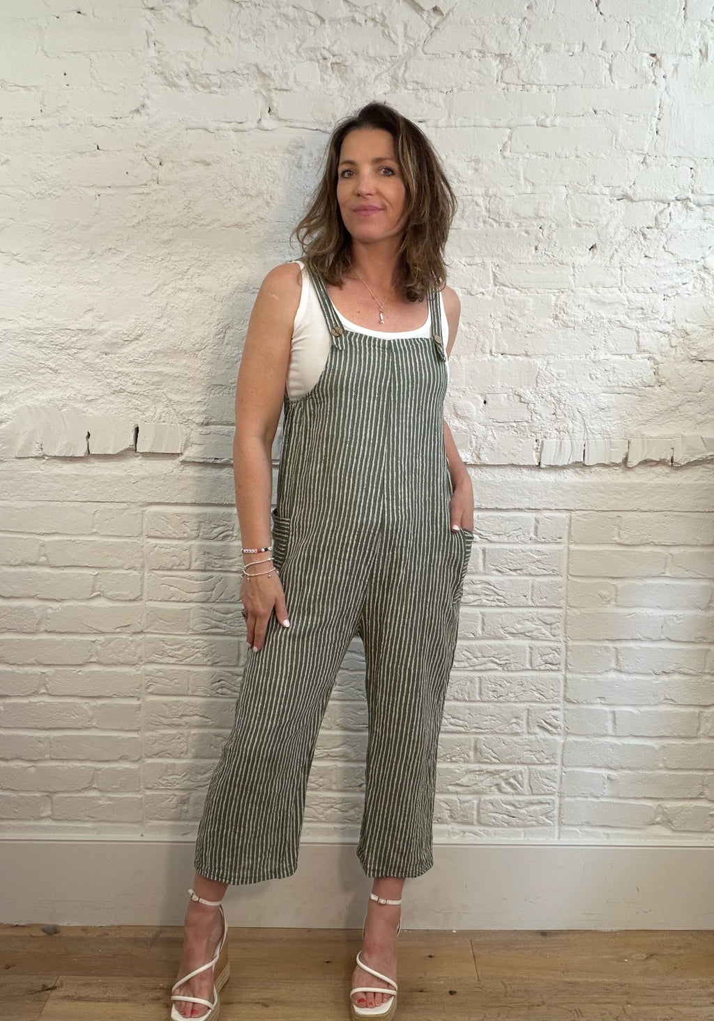Pinstripe Dungarees