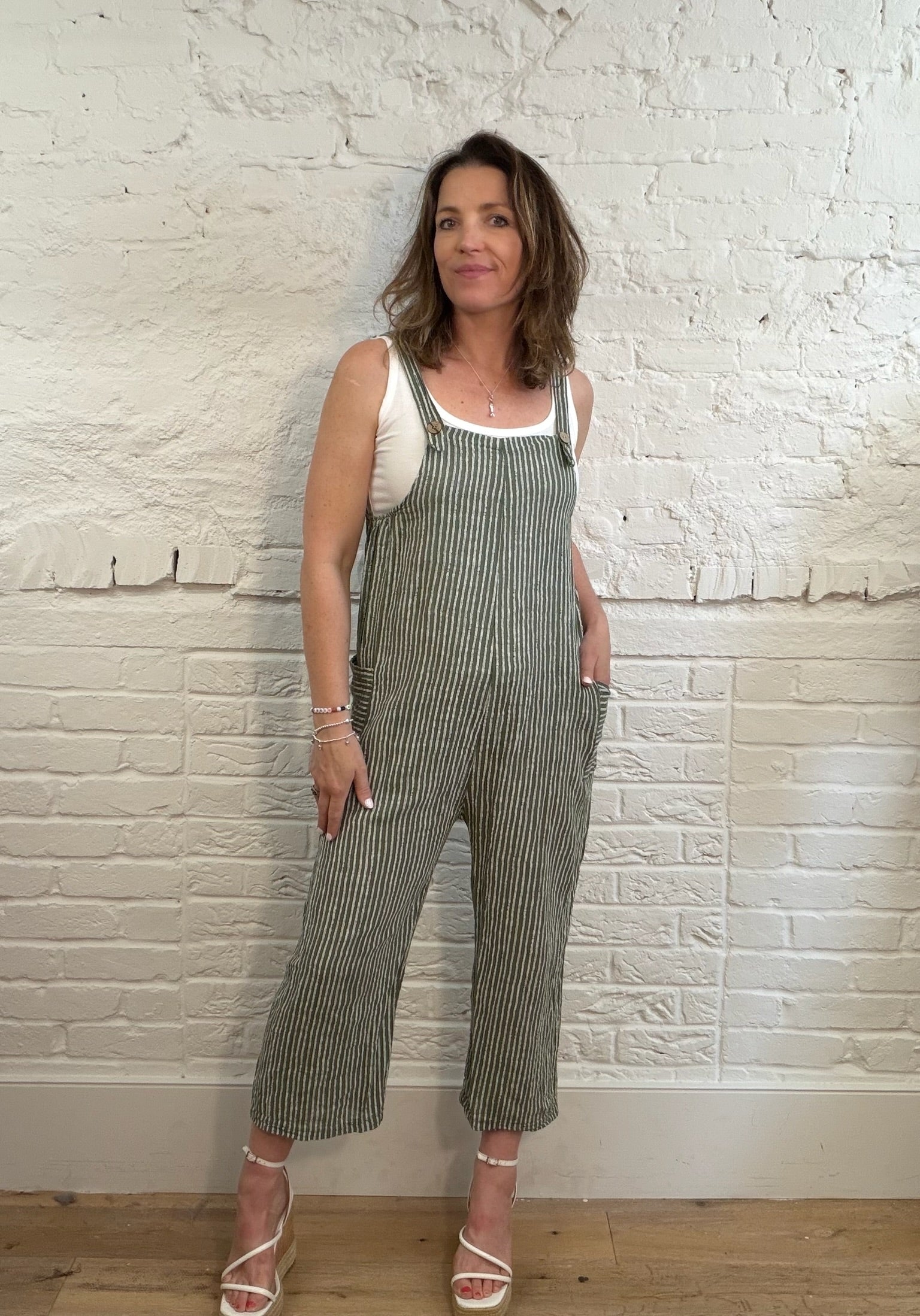 Pinstripe Dungarees