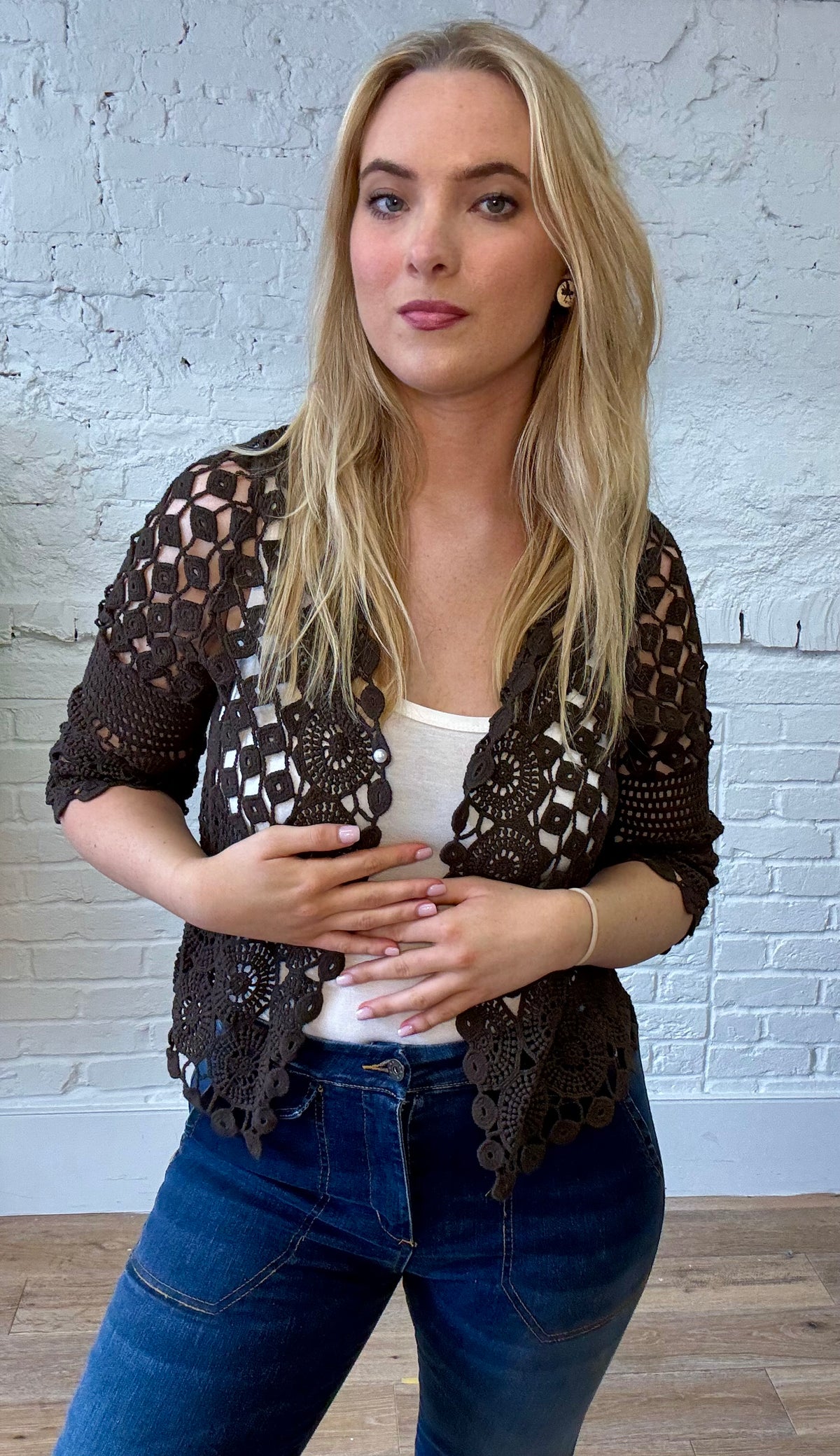 Pearl Crochet Cardigan