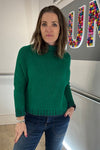 Funnel Neck Contrast Stitch Jumper