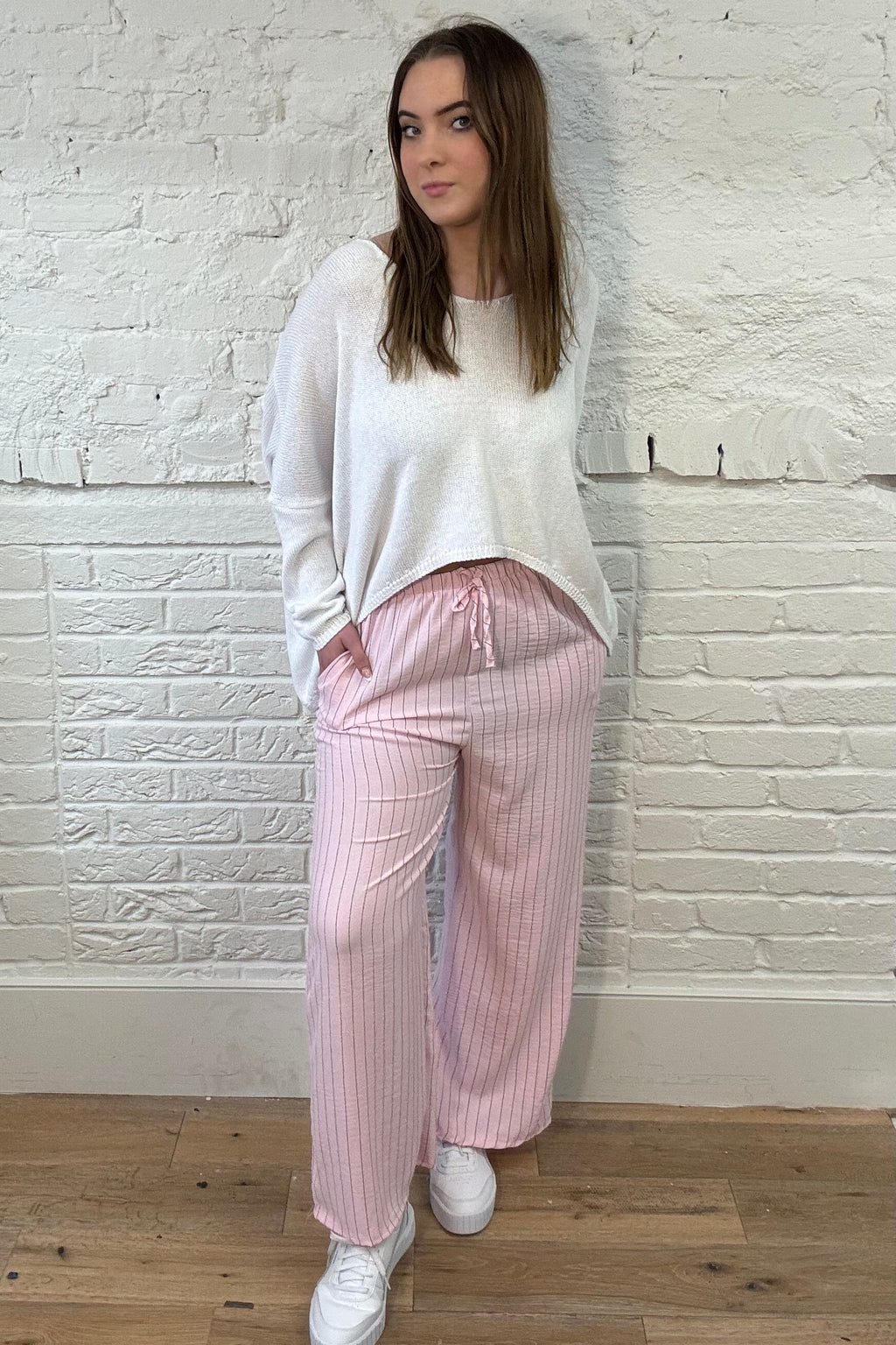 Birgitta Pinstripe Wide Leg Trousers