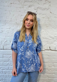 Dandelion Dream Roll-Sleeve Top