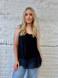 Silk Vest Top with Silver Heart Charm