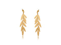 Freya Long Leaf Dangle Earrings