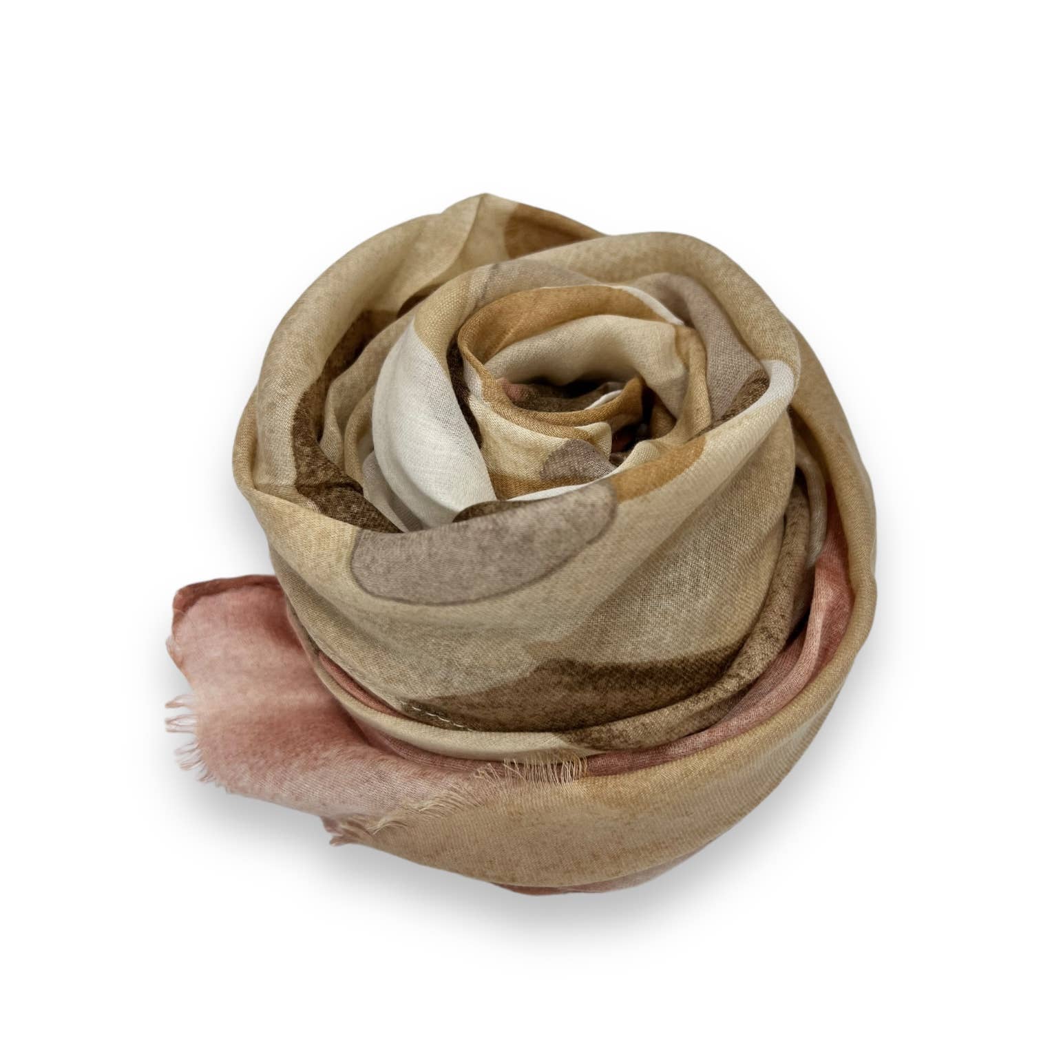 Soft Abstract Painting on Solid Canvas Scarf