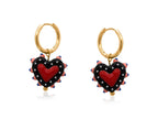 SANTA FE HEART CHARM EARRINGS