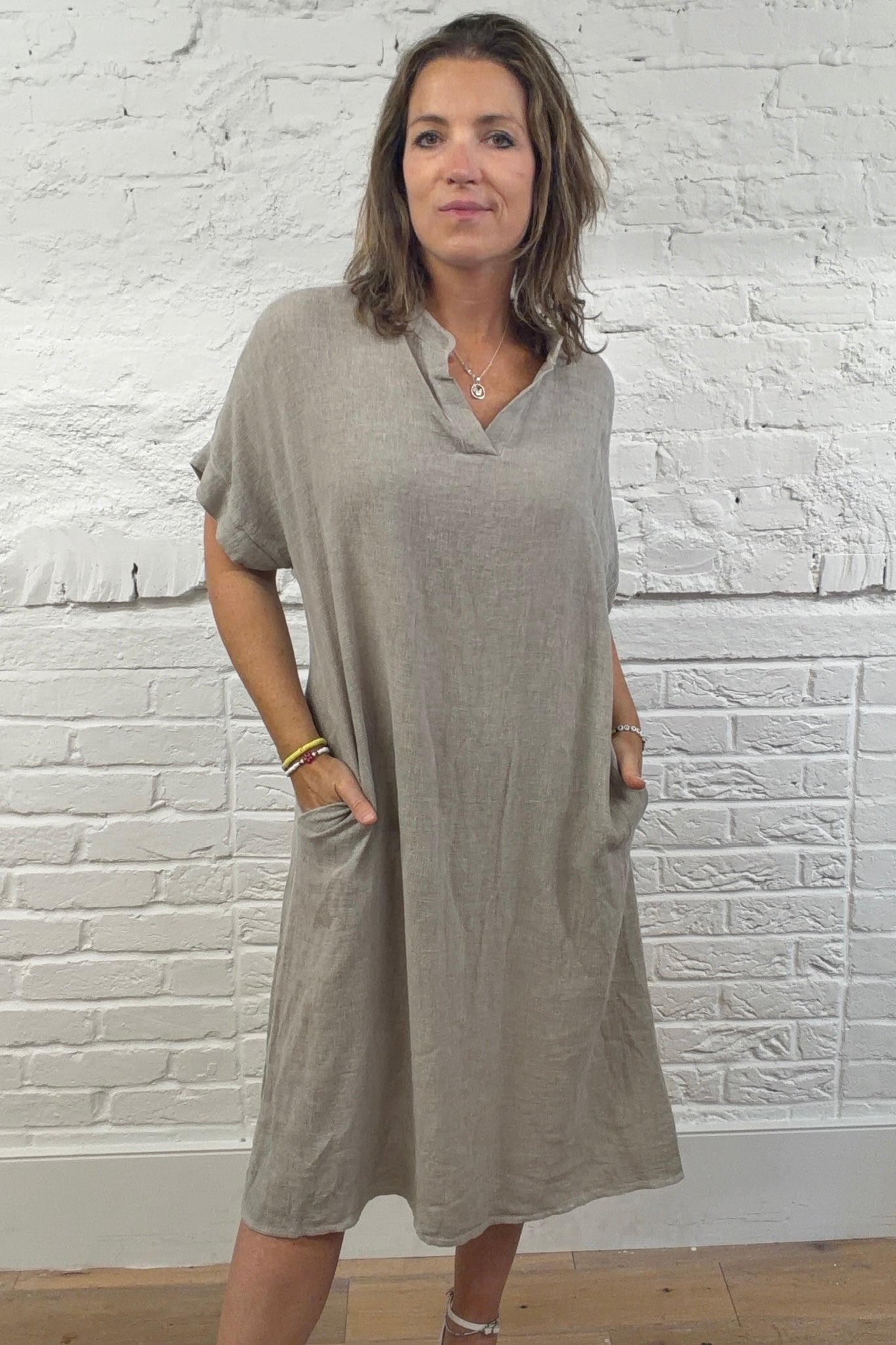 The Kelsie Cotton and Linen Dress