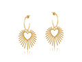Selena Sunburst Hoop Earrings