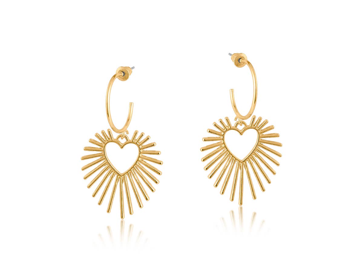 Selena Sunburst Hoop Earrings