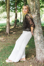 Embroidered Angel Sleeve Top