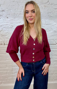 The Beatrice Balloon Sleeve Cardigan