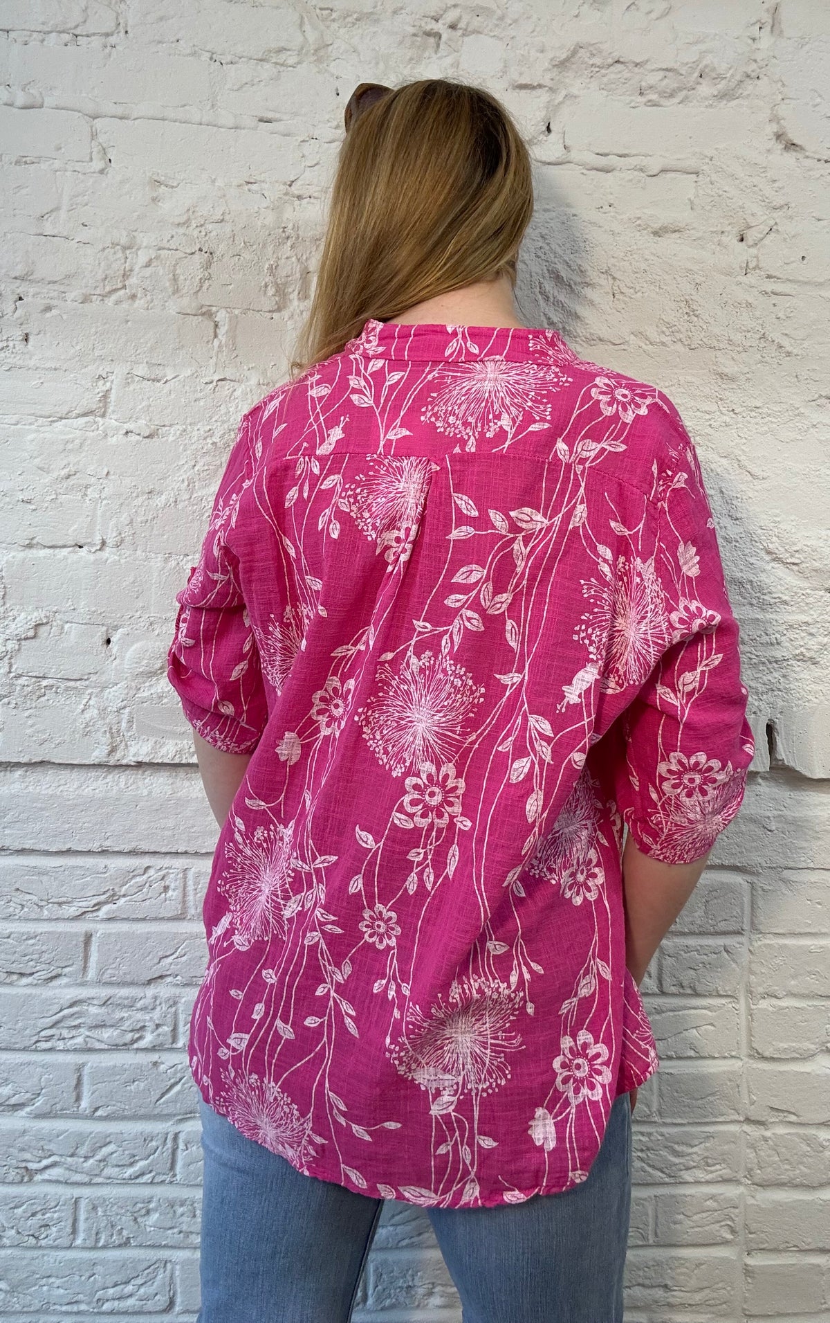 Dandelion Dream Roll-Sleeve Top