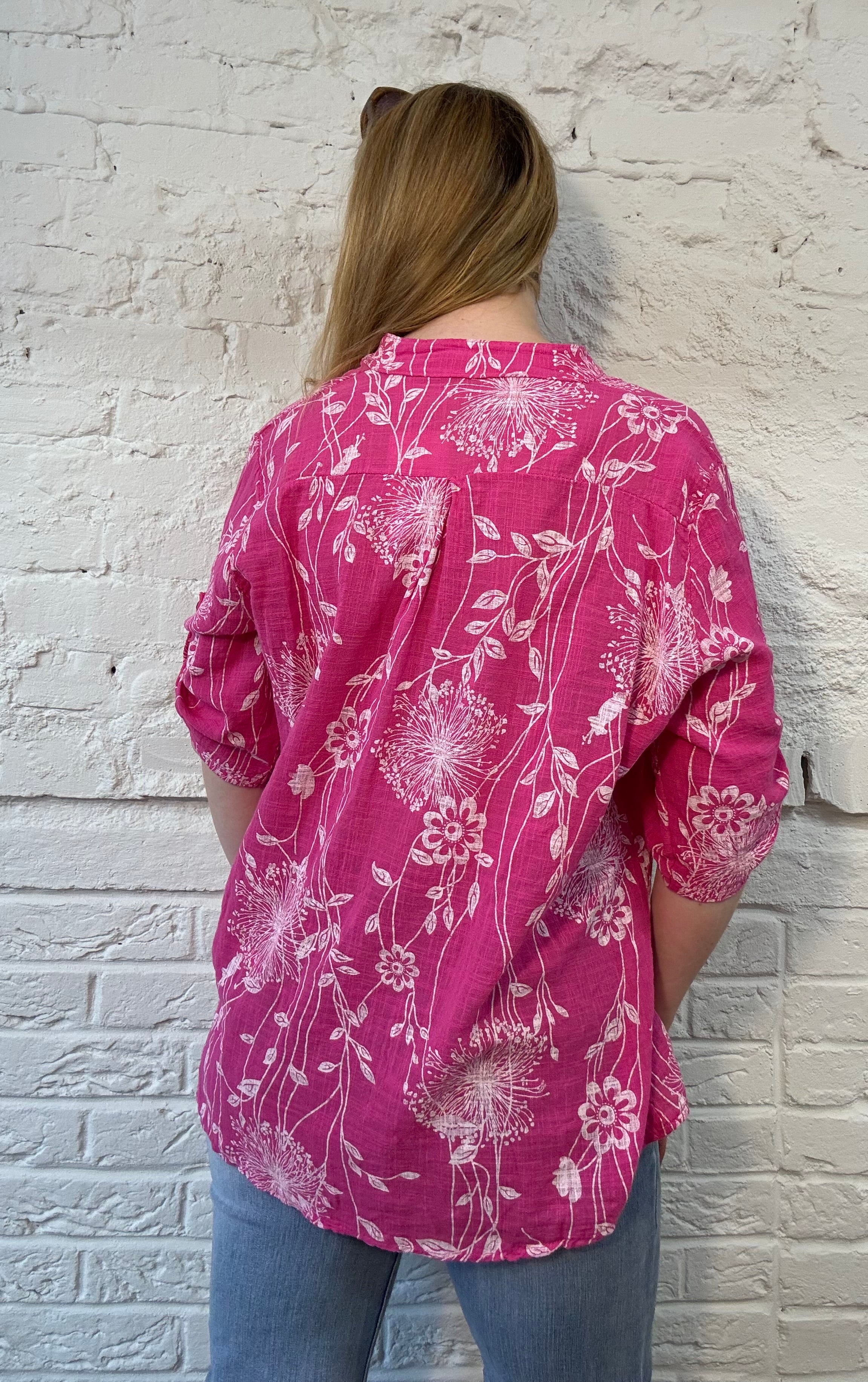 Dandelion Dream Roll-Sleeve Top