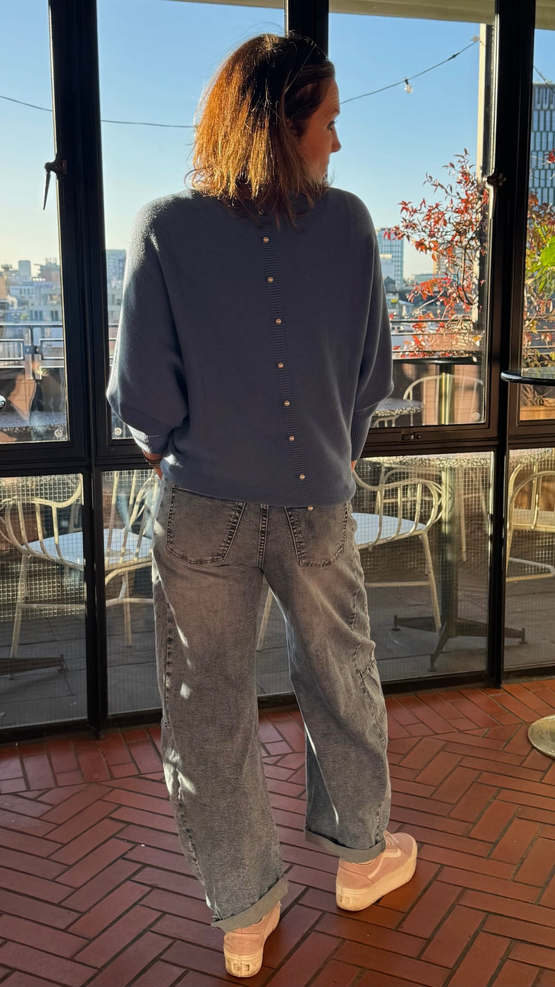 Selah Pearl Back Jumper