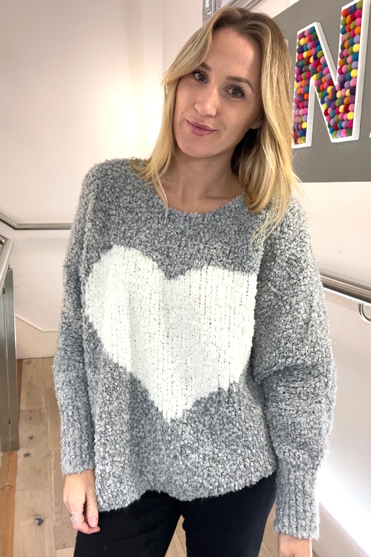 Alpaca Mix Heart Jumper