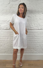 Fiorella Crochet-Trim Pocket Dress