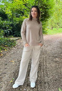 Suzy D Polo Neck Batwing Knit Sweater