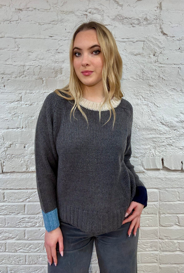 The Farrah Contrast Trim Sweater