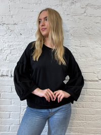 Suzy D Balloon Sleeve Sweatshirt