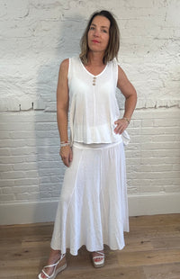 Cotton & Linen Mix Sleeveless Top