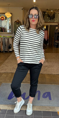 Striped Long Sleeve Cotton Tee