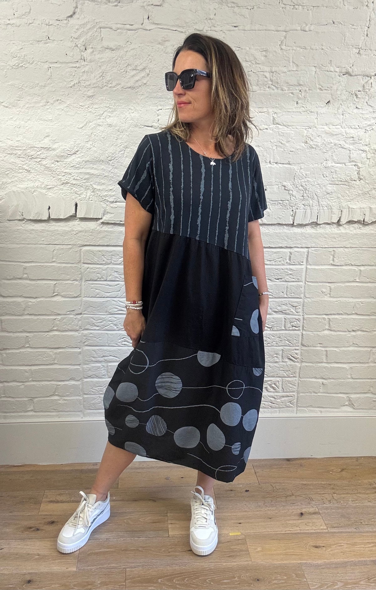 Stripe Me Dotted Dress