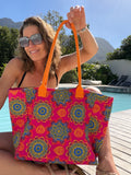 The Arya Mandala Print Beach Bag