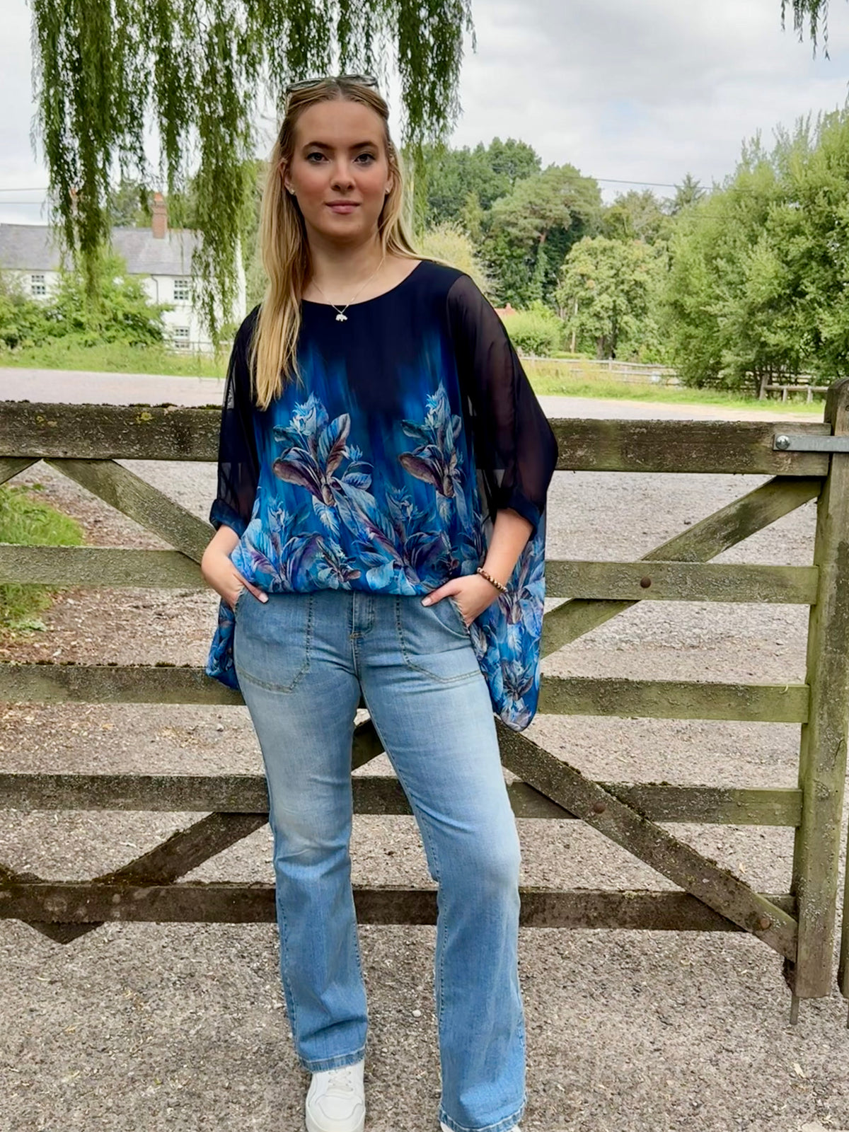 Orchid Drape Silk Top