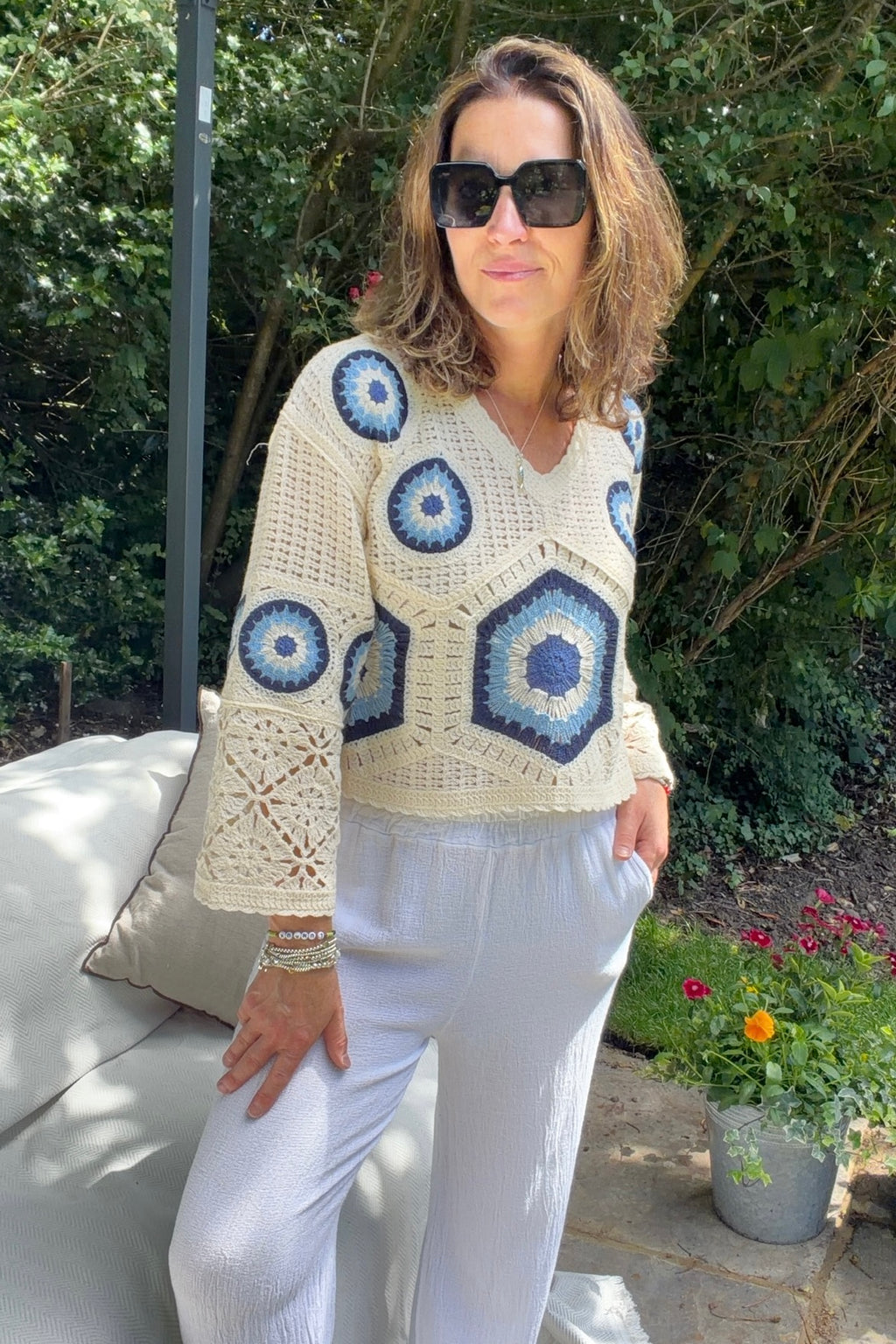 Joni Honeycomb Crochet Top