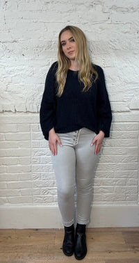 Sasa Four Button Biker Jeans