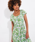 Petite Floral Crinkle Cotton Maxi Dress
