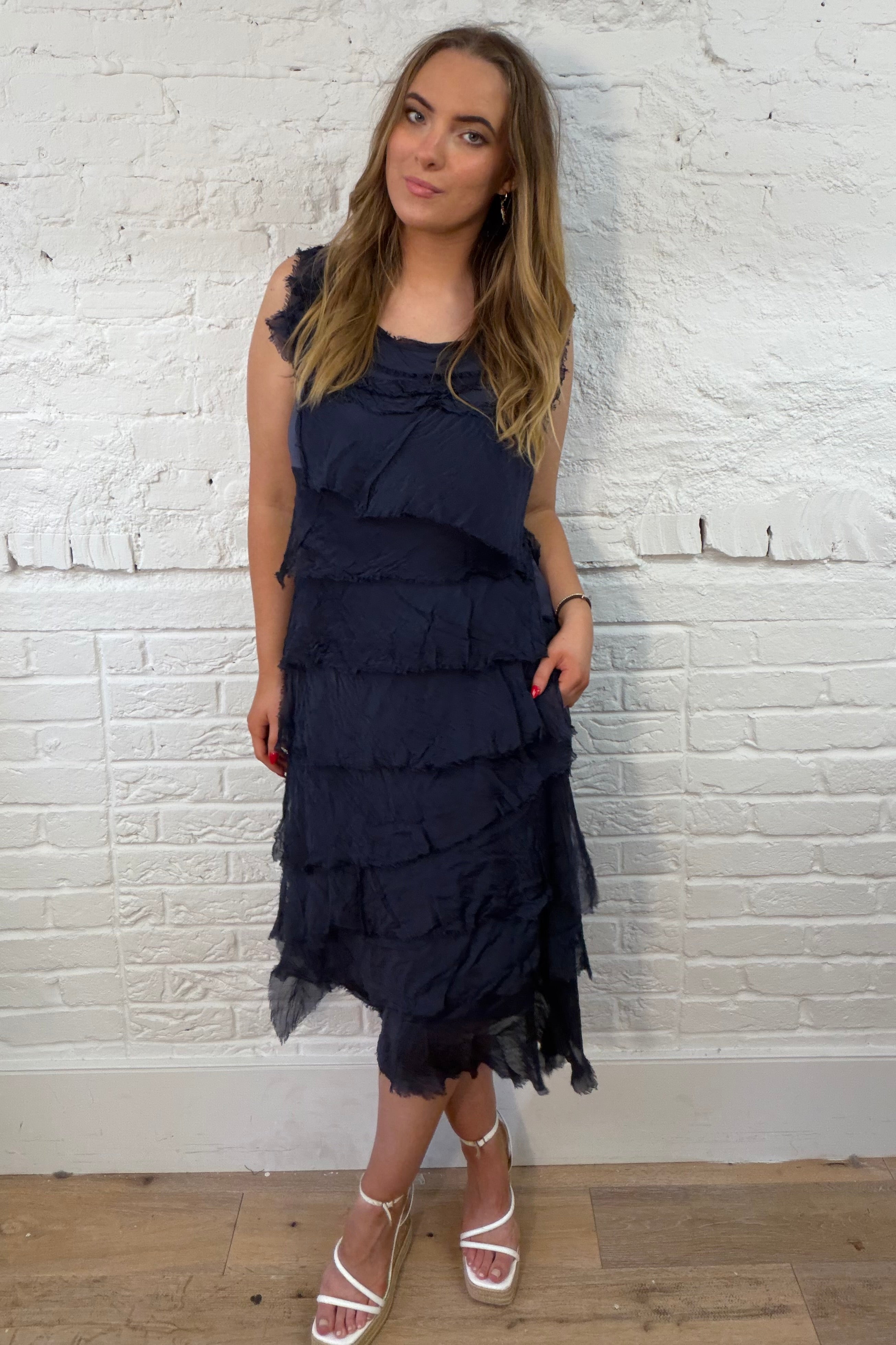 The Rina Ruffle Maxi Dress