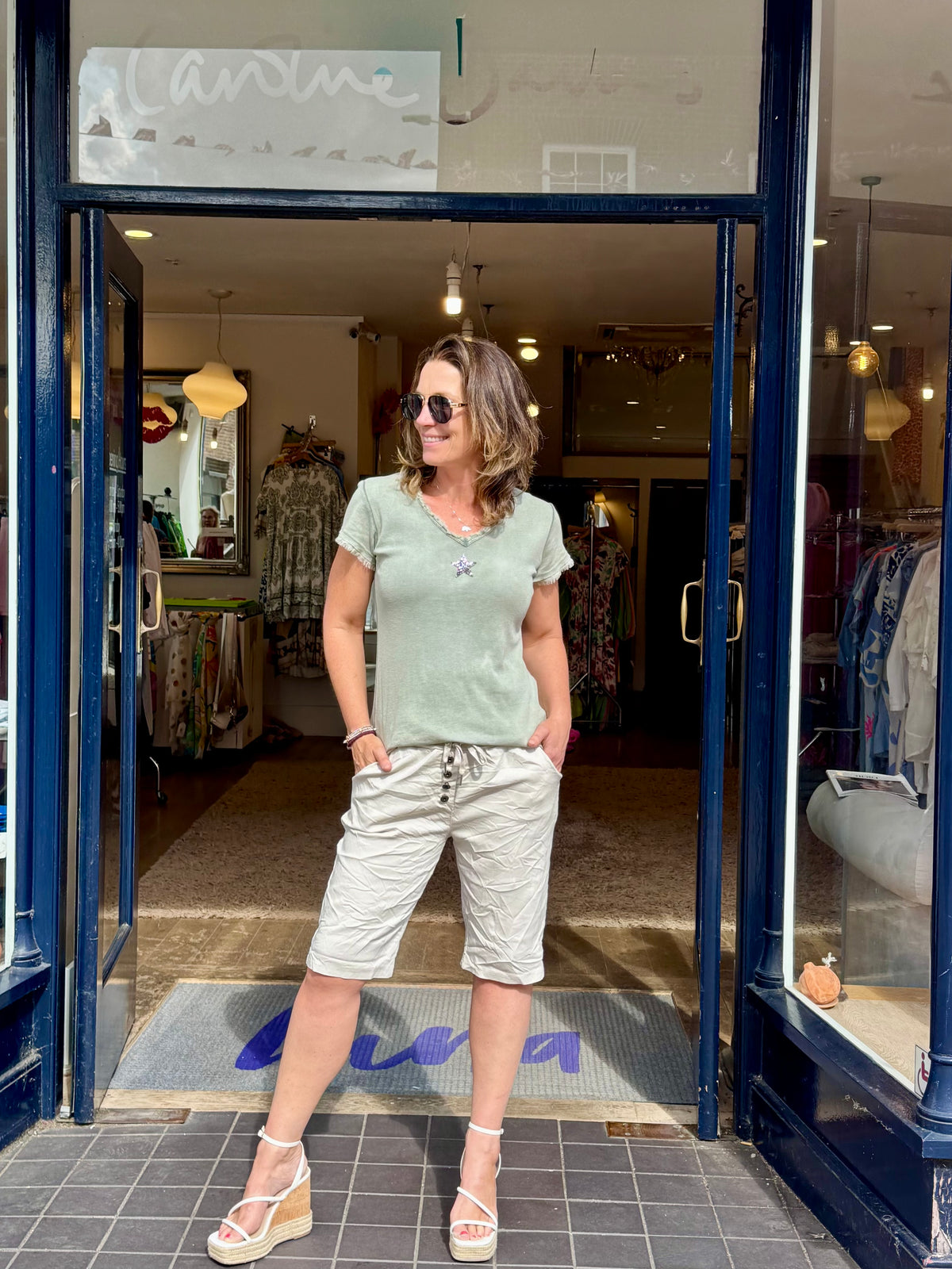 Magic Shorts With Button Detail