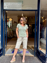 Magic Shorts With Button Detail