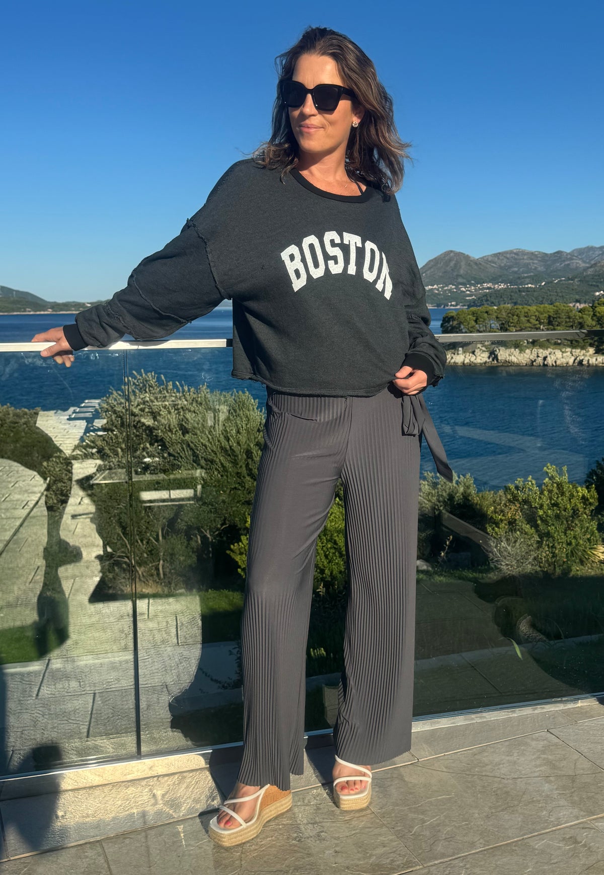 Boston Raw Edge Sweatshirt