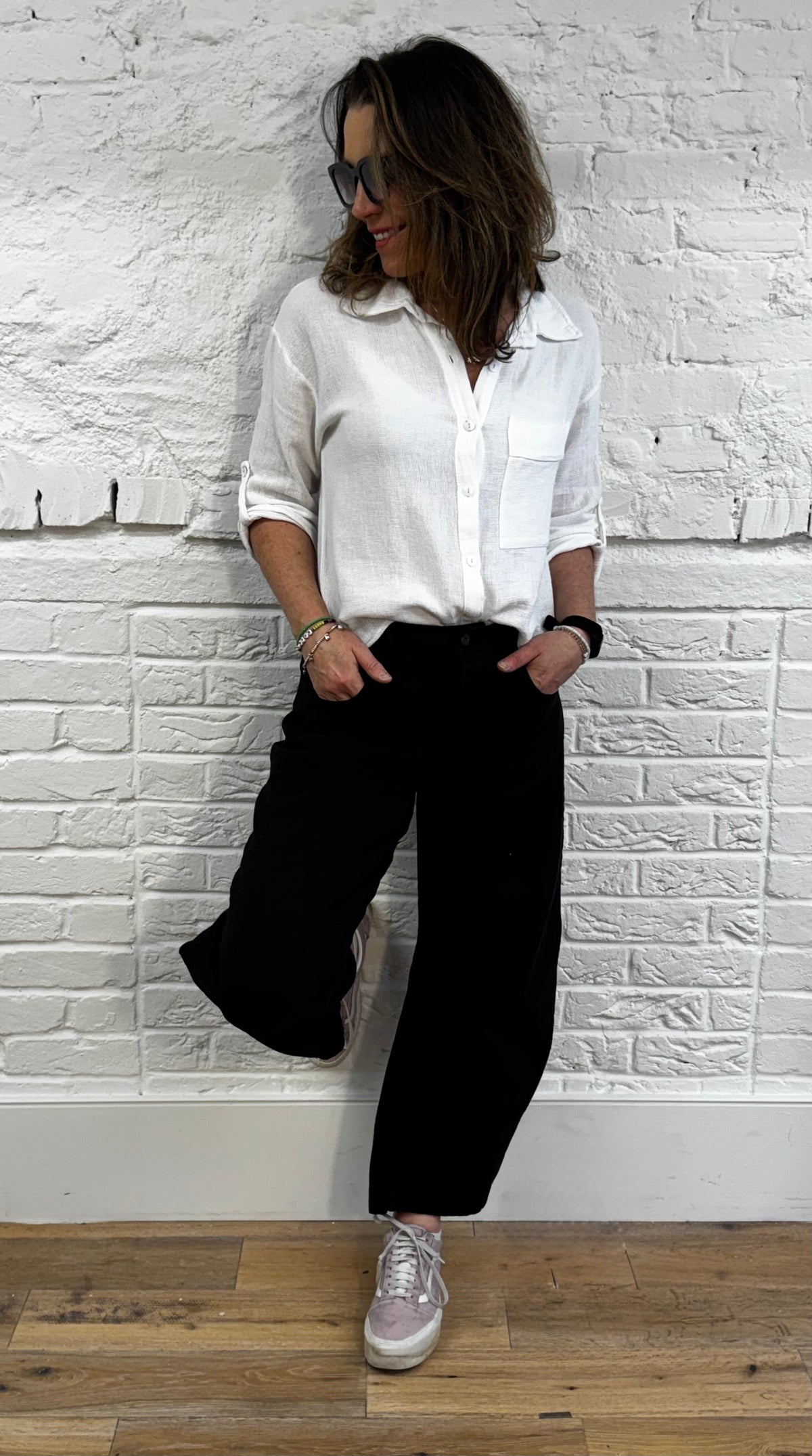 Athena Heavy Cotton Barrel Jeans