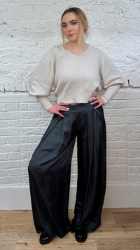 Jojo Satin Wide Leg Trousers