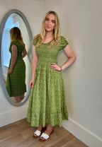 Ditsy Floral Smocked Maxi Dress