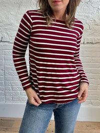 Striped Long Sleeve Cotton Tee