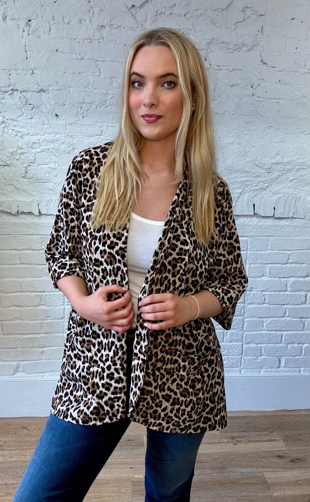 Leopard Print Blazer