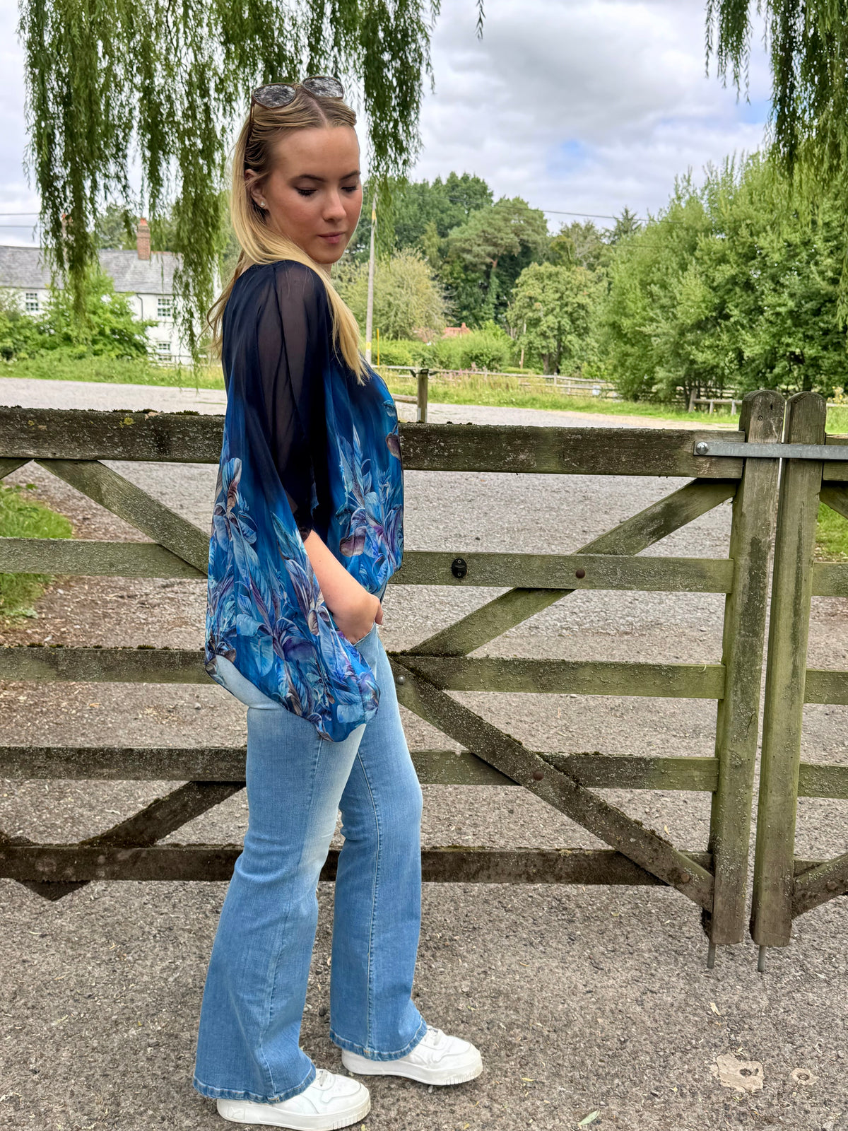 Orchid Drape Silk Top