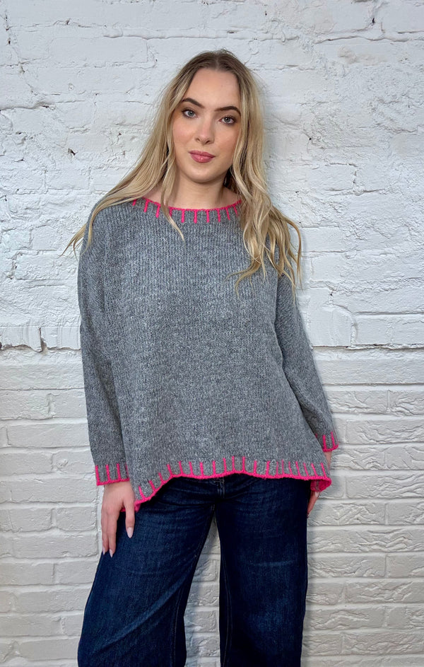 The Bree Blanket Stitch Jumper