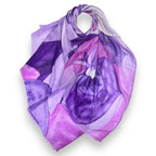 Soft Abstract Painting on Solid Canvas Scarf