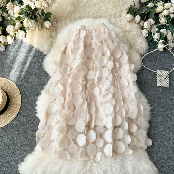 SK118 Large circle embellished skirts