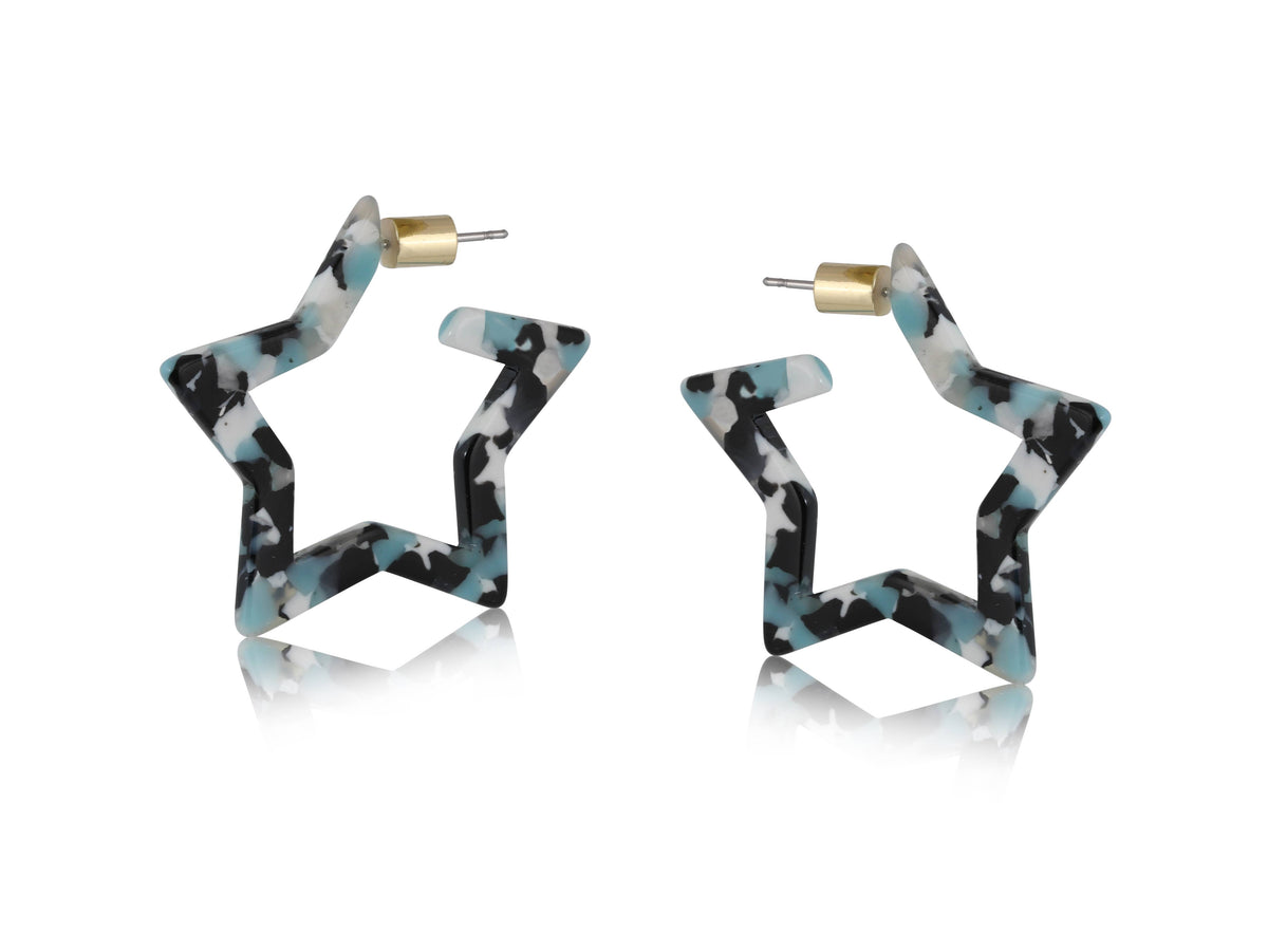 Erica Resin Star Earrings