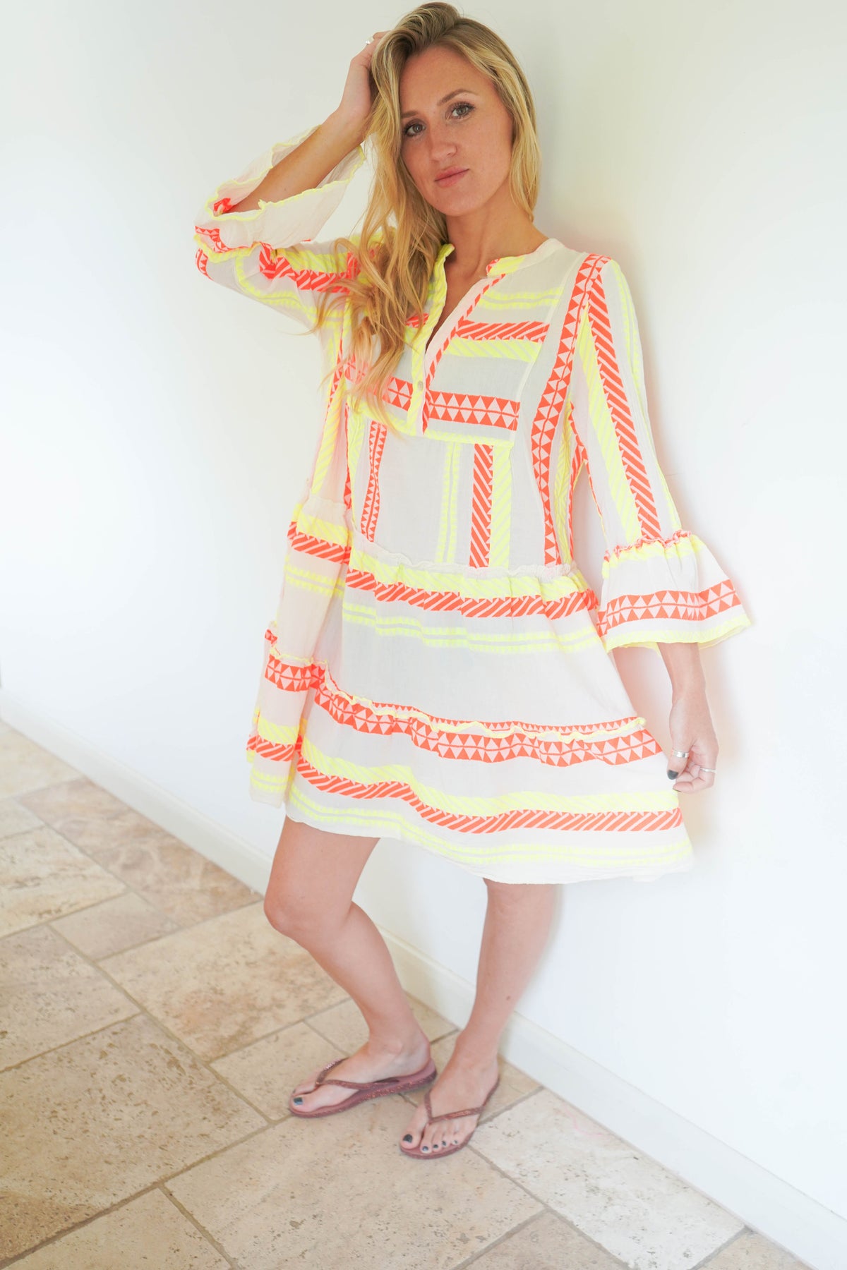 Aztec Short Jacquard Dress