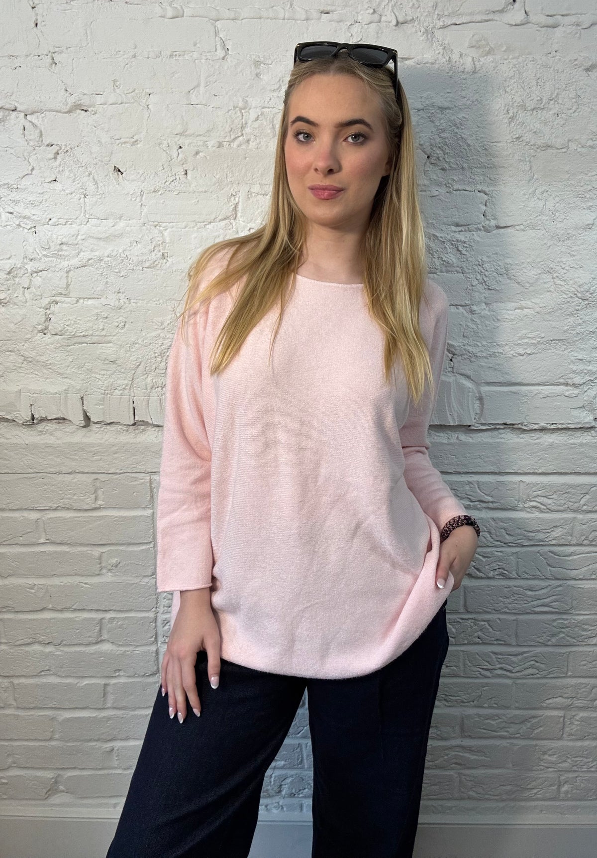 Übergroßer Rundhalspullover 