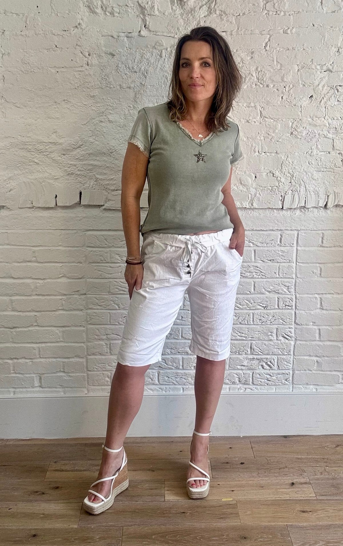 Magic Shorts With Button Detail