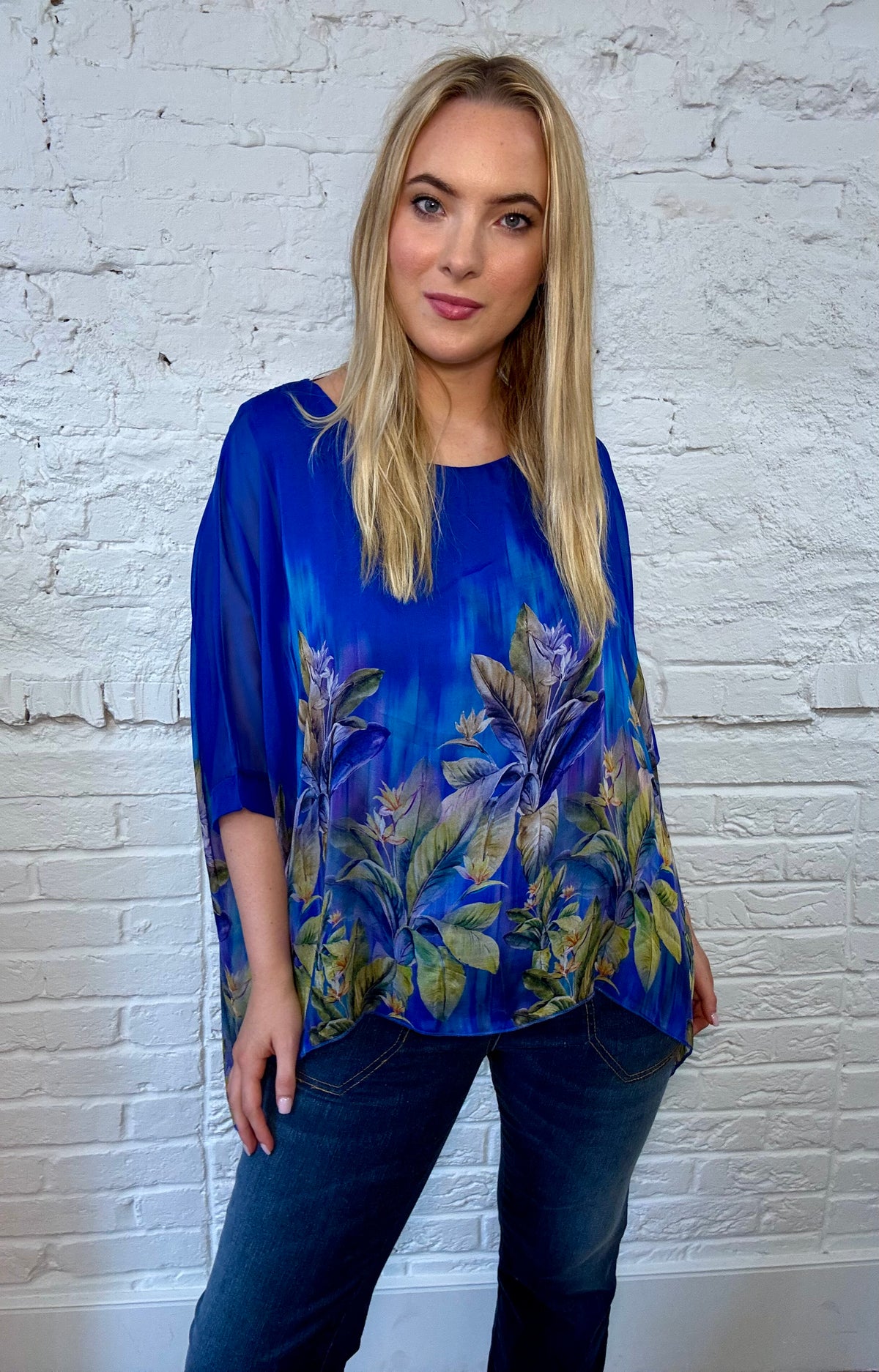 Orchid Drape Silk Top