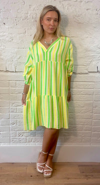Cabo Neon Stripe Dress